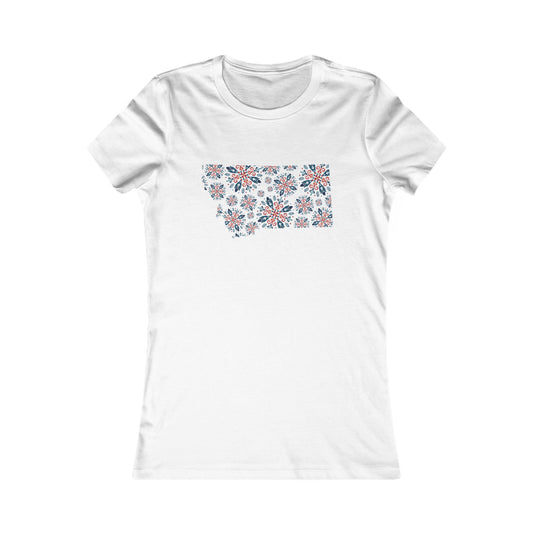 Tee - Montana Scandinavian Snowflakes Women's Favorite Shirt