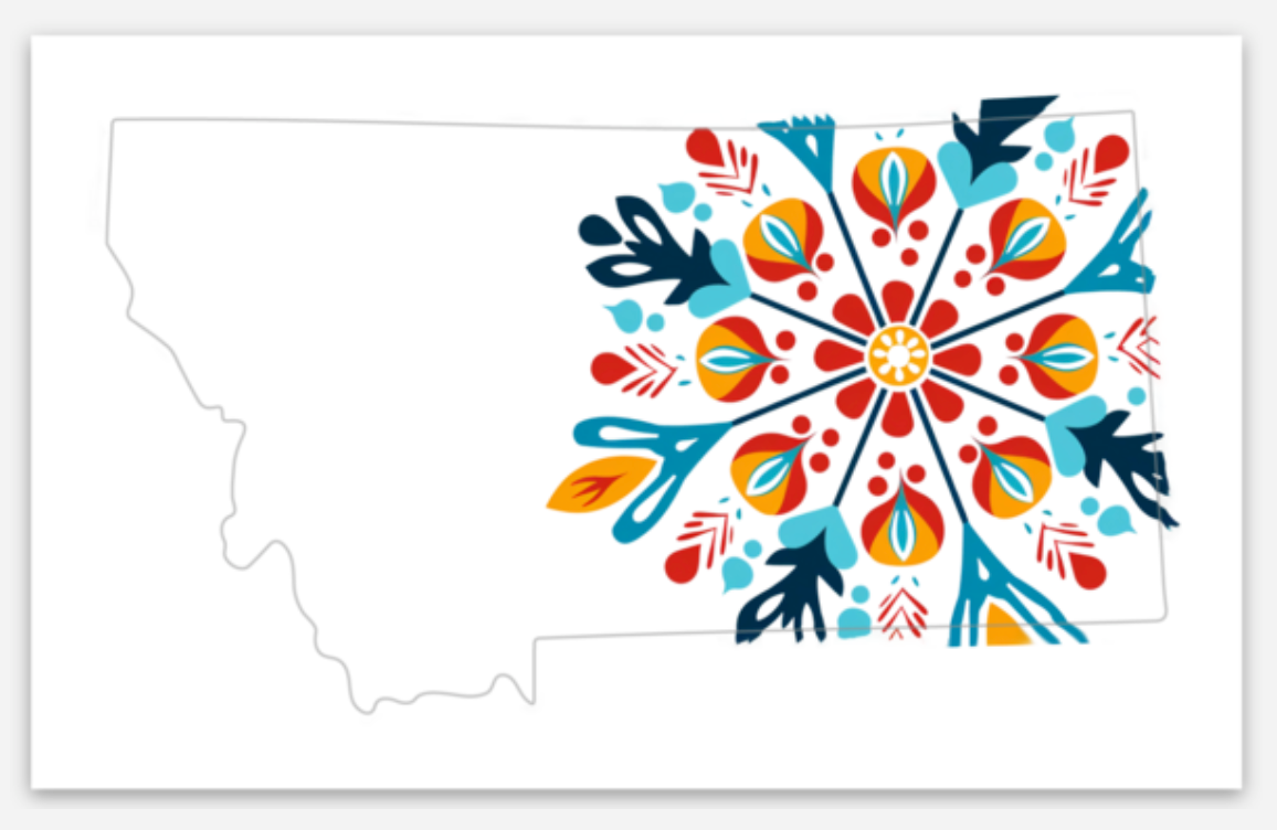 Montana Large Snowflake Sticker