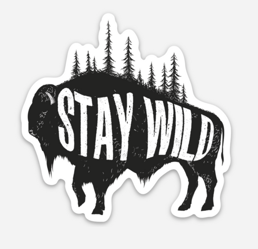 Stay Wild Buffalo Sticker